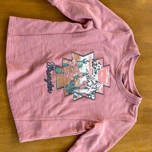 Wrangler Kids Pink Mountain Graphic Long Sleeve Tee
